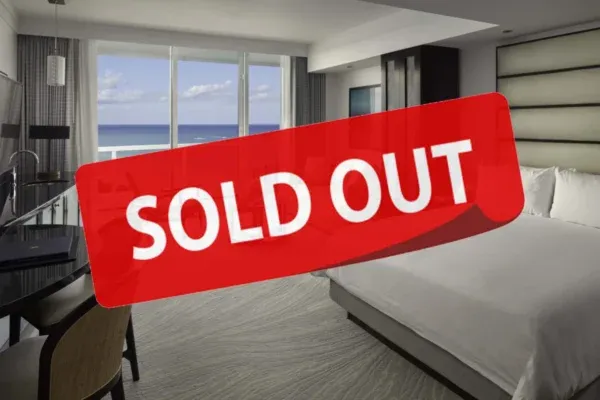 Sorrento Junior Suite ocean-view room at Fontainebleau Miami Beach, room block sold out